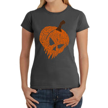 Load image into Gallery viewer, Evil Pumpkin - Women's Word Art T-Shirt