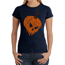 Load image into Gallery viewer, Evil Pumpkin - Women's Word Art T-Shirt