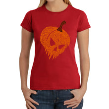 Load image into Gallery viewer, Evil Pumpkin - Women's Word Art T-Shirt