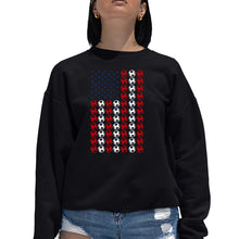 Load image into Gallery viewer, Soccer Flag - Women's Word Art Crewneck Sweatshirt