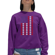 Load image into Gallery viewer, Soccer Flag - Women's Word Art Crewneck Sweatshirt