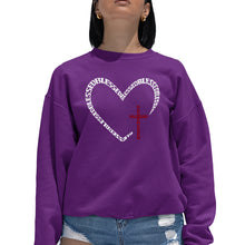 Load image into Gallery viewer, Blessed Heart - Women's Word Art Crewneck Sweatshirt