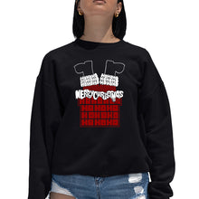 Load image into Gallery viewer, Chimney Santa - Women's Word Art Crewneck Sweatshirt