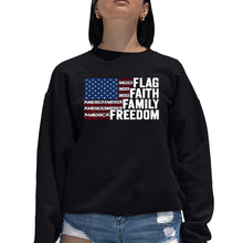 Load image into Gallery viewer, Faith Flag - Women's Word Art Crewneck Sweatshirt