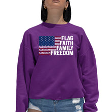 Load image into Gallery viewer, Faith Flag - Women's Word Art Crewneck Sweatshirt