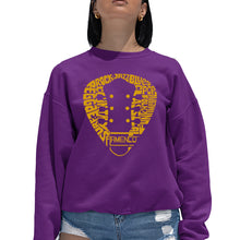 Load image into Gallery viewer, Guitar Pick Genres - Women's Word Art Crewneck Sweatshirt