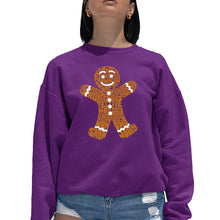 Load image into Gallery viewer, Gingerbread - Women's Word Art Crewneck Sweatshirt