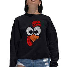 Load image into Gallery viewer, Turkey Face - Women&#39;s Word Art Crewneck Sweatshirt