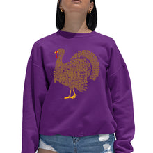 Load image into Gallery viewer, Thankgiving Turkey - Women's Word Art Crewneck Sweatshirt