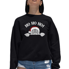 Load image into Gallery viewer, Peeking Santa - Women's Word Art Crewneck Sweatshirt