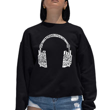 Load image into Gallery viewer, Mood Headphones - Women's Word Art Crewneck Sweatshirt