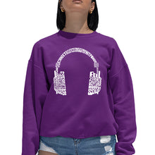 Load image into Gallery viewer, Mood Headphones - Women's Word Art Crewneck Sweatshirt