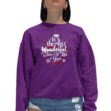 Load image into Gallery viewer, Christmas Ornament - Women's Word Art Crewneck Sweatshirt