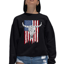 Load image into Gallery viewer, Patriot Flag - Women's Word Art Crewneck Sweatshirt