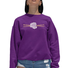 Load image into Gallery viewer, Drum Sticks - Women's Word Art Crewneck Sweatshirt