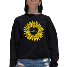 Load image into Gallery viewer, Sunflower Love - Women's Word Art Crewneck Sweatshirt