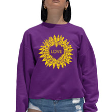 Load image into Gallery viewer, Sunflower Love - Women's Word Art Crewneck Sweatshirt
