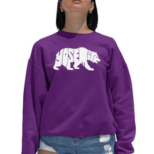 Load image into Gallery viewer, Yosemite Bear - Women's Word Art Crewneck Sweatshirt