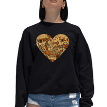 Load image into Gallery viewer, Thanksgiving Heart - Women&#39;s Word Art Crewneck Sweatshirt