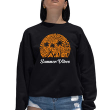 Load image into Gallery viewer, Summer Vibes - Women&#39;s Word Art Crewneck Sweatshirt