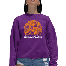 Load image into Gallery viewer, Summer Vibes - Women&#39;s Word Art Crewneck Sweatshirt