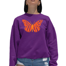 Load image into Gallery viewer, Butterfly - Women&#39;s Word Art Crewneck Sweatshirt