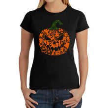 Load image into Gallery viewer, Halloween Pumpkin - Women's Word Art T-Shirt