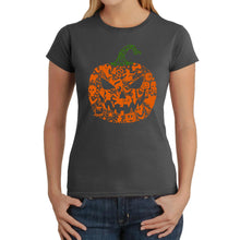 Load image into Gallery viewer, Halloween Pumpkin - Women's Word Art T-Shirt