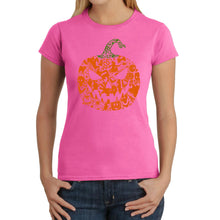 Load image into Gallery viewer, Halloween Pumpkin - Women's Word Art T-Shirt
