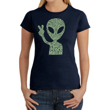 Load image into Gallery viewer, Peace Alien - Women's Word Art T-Shirt