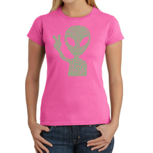 Load image into Gallery viewer, Peace Alien - Women's Word Art T-Shirt