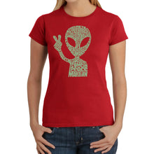 Load image into Gallery viewer, Peace Alien - Women's Word Art T-Shirt