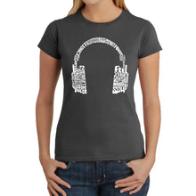 Load image into Gallery viewer, Mood Headphones - Women's Word Art T-Shirt