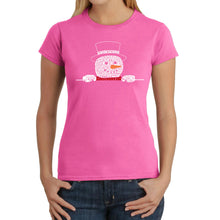 Load image into Gallery viewer, Peeking Snowman - Women's Word Art T-Shirt