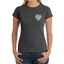 Load image into Gallery viewer, Cursive Heart - Women&#39;s Word Art T-Shirt