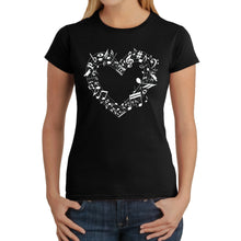 Load image into Gallery viewer, Sheet Music Heart - Women's Word Art T-Shirt