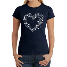 Load image into Gallery viewer, Sheet Music Heart - Women's Word Art T-Shirt