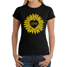 Load image into Gallery viewer, Sunflower Love - Women's Word Art T-Shirt