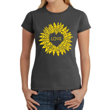 Load image into Gallery viewer, Sunflower Love - Women's Word Art T-Shirt