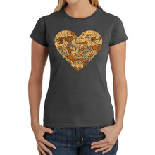 Load image into Gallery viewer, Thanksgiving Heart - Women&#39;s Word Art T-Shirt