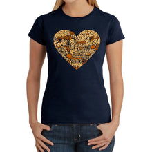 Load image into Gallery viewer, Thanksgiving Heart - Women&#39;s Word Art T-Shirt