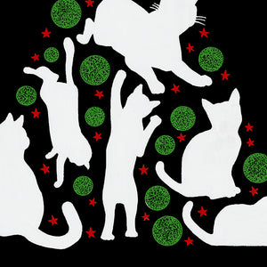 Meowy Christmas Tree - Women's Plus Size Word Art T-Shirt