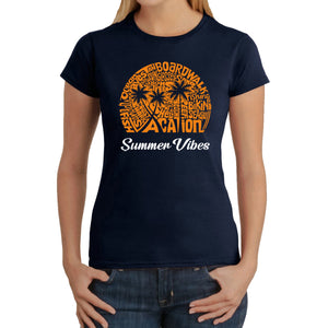 Summer Vibes - Women's Word Art T-Shirt