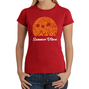 Summer Vibes - Women's Word Art T-Shirt