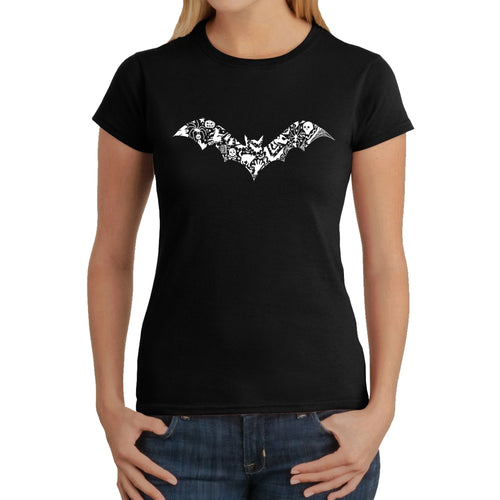 Halloween Bat - Women's Word Art T-Shirt