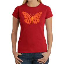 Load image into Gallery viewer, Butterfly - Women&#39;s Word Art T-Shirt