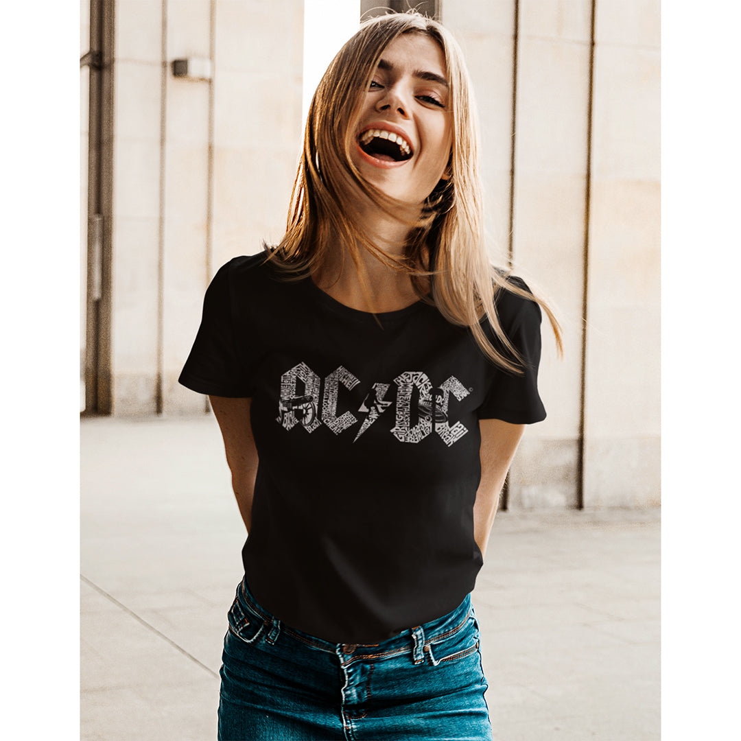 AC/DC - Women's Word Art T-Shirt – LA Pop Art
