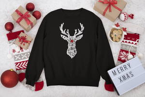 Santa's Reindeer  - Men's Word Art Crewneck Sweatshirt