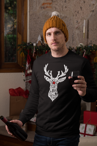 Santa's Reindeer  - Men's Word Art Crewneck Sweatshirt