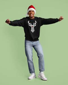 Santa's Reindeer  - Men's Word Art Crewneck Sweatshirt